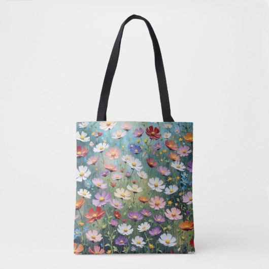 Kosmos Tuin Abstract Tote Bag (Voorkant)