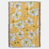 Kosmos, waterverf, naadloos, bloemmotief. deken (Voorkant Verticaal)