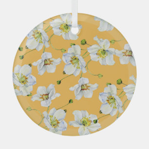 Kosmos, waterverf, naadloos, bloemmotief. glas ornament