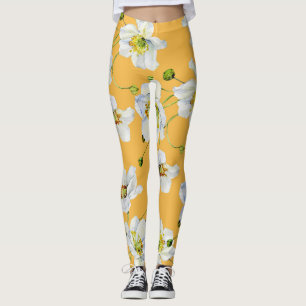 Kosmos, waterverf, naadloos, bloemmotief. leggings