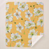 Kosmos, waterverf, naadloos, bloemmotief. sherpa deken (Voorkant)