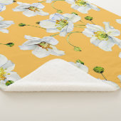 Kosmos, waterverf, naadloos, bloemmotief. sherpa deken (3/4)