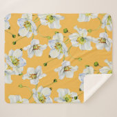 Kosmos, waterverf, naadloos, bloemmotief. sherpa deken (Voorkant (horizontaal))