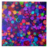 Kosmospatronen met kleurrijke spiraalkosmos tegeltje (Voorkant)