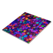 Kosmospatronen met kleurrijke spiraalkosmos tegeltje (Zijkant)