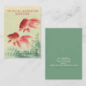 Koson, Goldfish - Japanese Fine Art - Aquarium Visitekaartje (Voorkant / Achterkant)