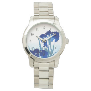 Koson - Iris Flowers, mooi kunstschilderij Horloge
