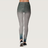 Koson Reigers in de Sneeuw: Vintage Japans Leggings (Achterkant)