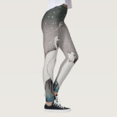 Koson Reigers in de Sneeuw: Vintage Japans Leggings (Rechts)