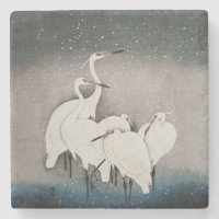 Koson Reigers in de Sneeuw: Vintage Japans