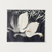 Koson - Witte Chinese ganzen zwemmen met behulp va Wandkleed (Voorkant (horizontaal))