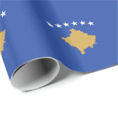 Kosovaanse vlag cadeaupapier (Rol Hoek)