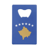 Kosovaanse vlag creditkaart flessenopener (Achterkant)