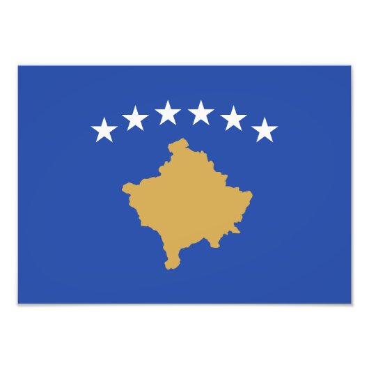 Kosovaanse vlag foto afdruk (Voorkant)