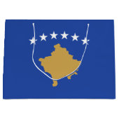Kosovaanse vlag groot cadeauzakje (Voorkant)