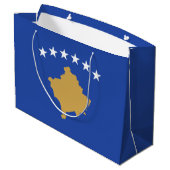 Kosovaanse vlag groot cadeauzakje (Achterkant Gekanteld)