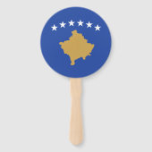 Kosovaanse vlag handwaaier (Achterkant)