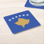 Kosovaanse vlag kartonnen onderzetters (Schuin)