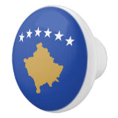Kosovaanse vlag keramische knop (Rechts)