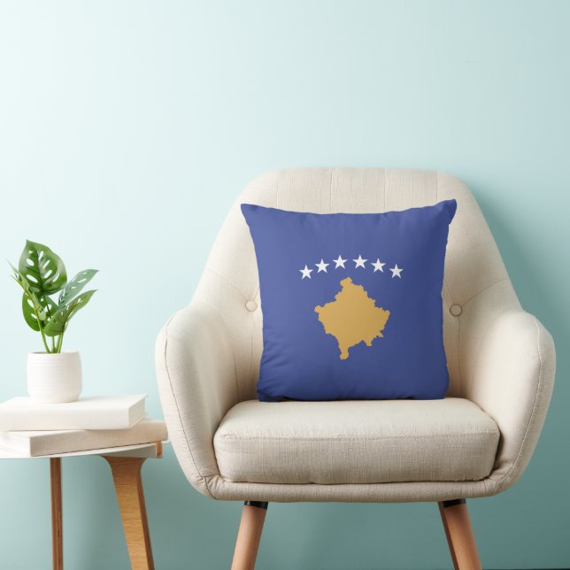 Kosovaanse vlag kussen (Stoel)