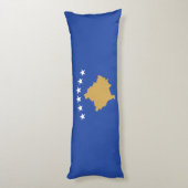 Kosovaanse vlag lichaamskussen (Achterkant (Verticaal))