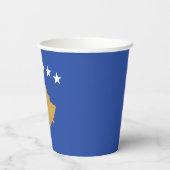Kosovaanse vlag papieren bekers (Achterkant)