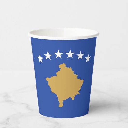 Kosovaanse vlag papieren bekers (Links)