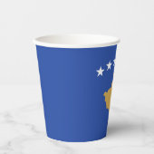 Kosovaanse vlag papieren bekers (Voorkant)
