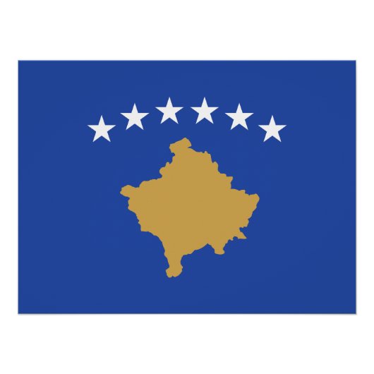 Kosovaanse vlag perfect poster (Voorkant)