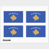 Kosovaanse vlag rechthoekige sticker (Vel)