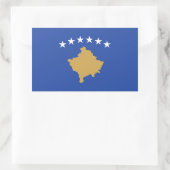 Kosovaanse vlag rechthoekige sticker (Tas)