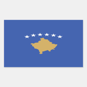 Kosovaanse vlag rechthoekige sticker