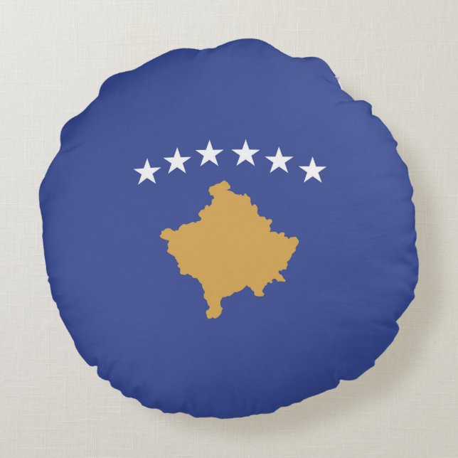 Kosovaanse vlag rond kussen (Achterkant)
