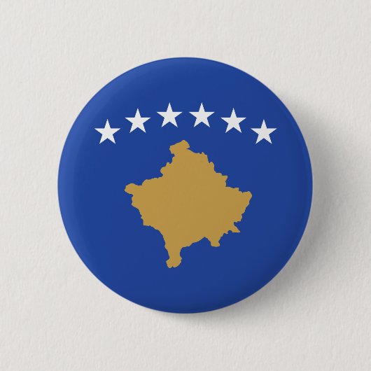 Kosovaanse vlag ronde button 5,7 cm (Voorkant)