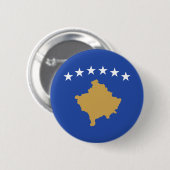 Kosovaanse vlag ronde button 5,7 cm (Voorkant /achterkant)