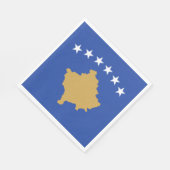 Kosovaanse vlag servet (Hoek)