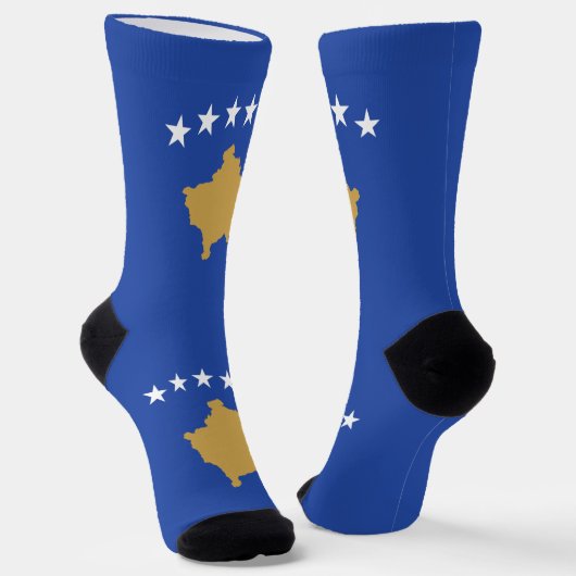 Kosovaanse vlag sokken (Gebogen)