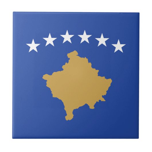 Kosovaanse vlag tegeltje (Voorkant)