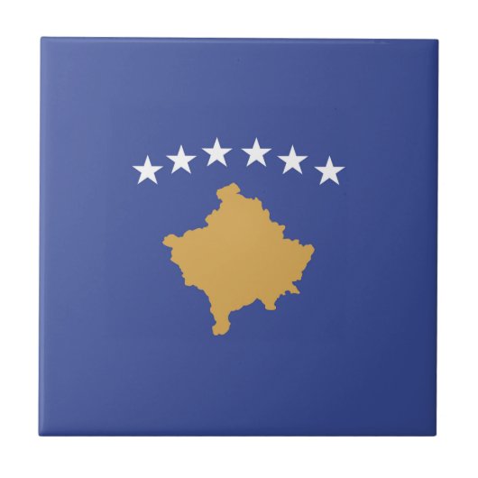 Kosovaanse vlag tegeltje (Voorkant)