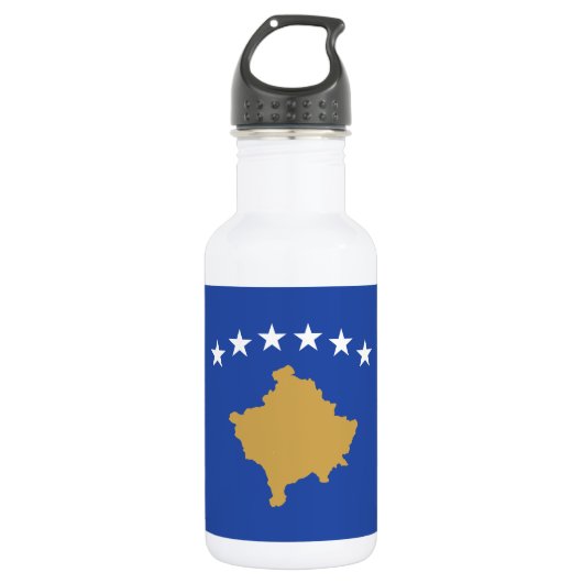 Kosovaanse vlag waterfles (Voorkant)