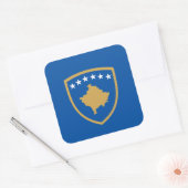 Kosovaars Wapen, Kosovo Vierkante Sticker (Envelop)