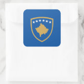 Kosovaars Wapen, Kosovo Vierkante Sticker (Tas)