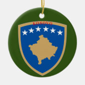 Kosovaarse kerstversiering keramisch ornament (Voorkant)