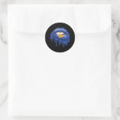 Kosovaarse lippen trots root flag ronde sticker (Tas)