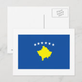 Kosovaarse vlag briefkaart (Voorkant / Achterkant)