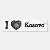 Kosovaarse vlag bumpersticker (Voorkant)