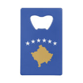 Kosovaarse vlag creditkaart flessenopener (Voorkant)