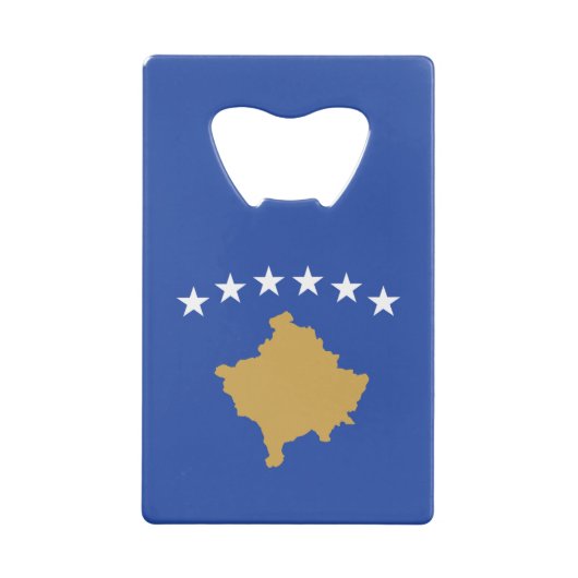 Kosovaarse vlag creditkaart flessenopener (Achterkant)