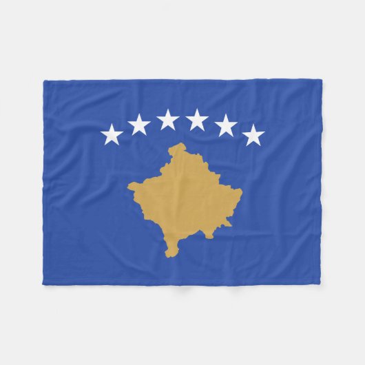 Kosovaarse vlag fleece deken (Voorkant (Horizontaal))