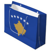 Kosovaarse vlag groot cadeauzakje (Voorkant Gekanteld)